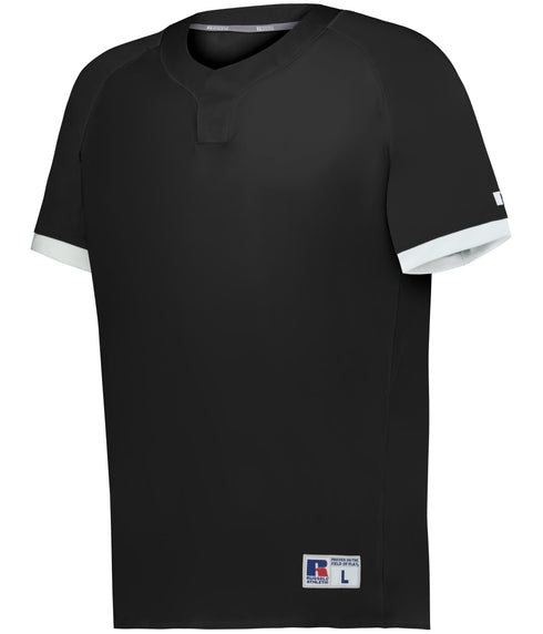 Russell Athletic Baseline Covered Placket Baseball Jersey